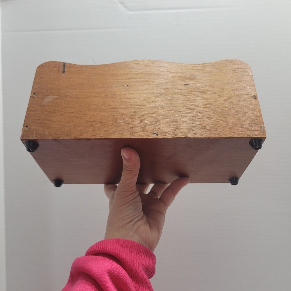 Vintage Sewing Bobbin Thread Box Footed with Drawer Craft Storage & 70 Spools