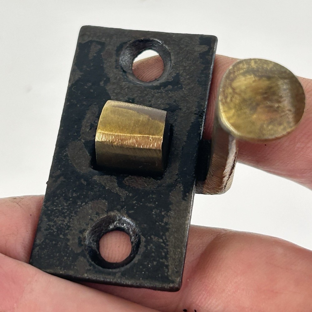 Antique Brass And Cast Iron Window Sash Latch