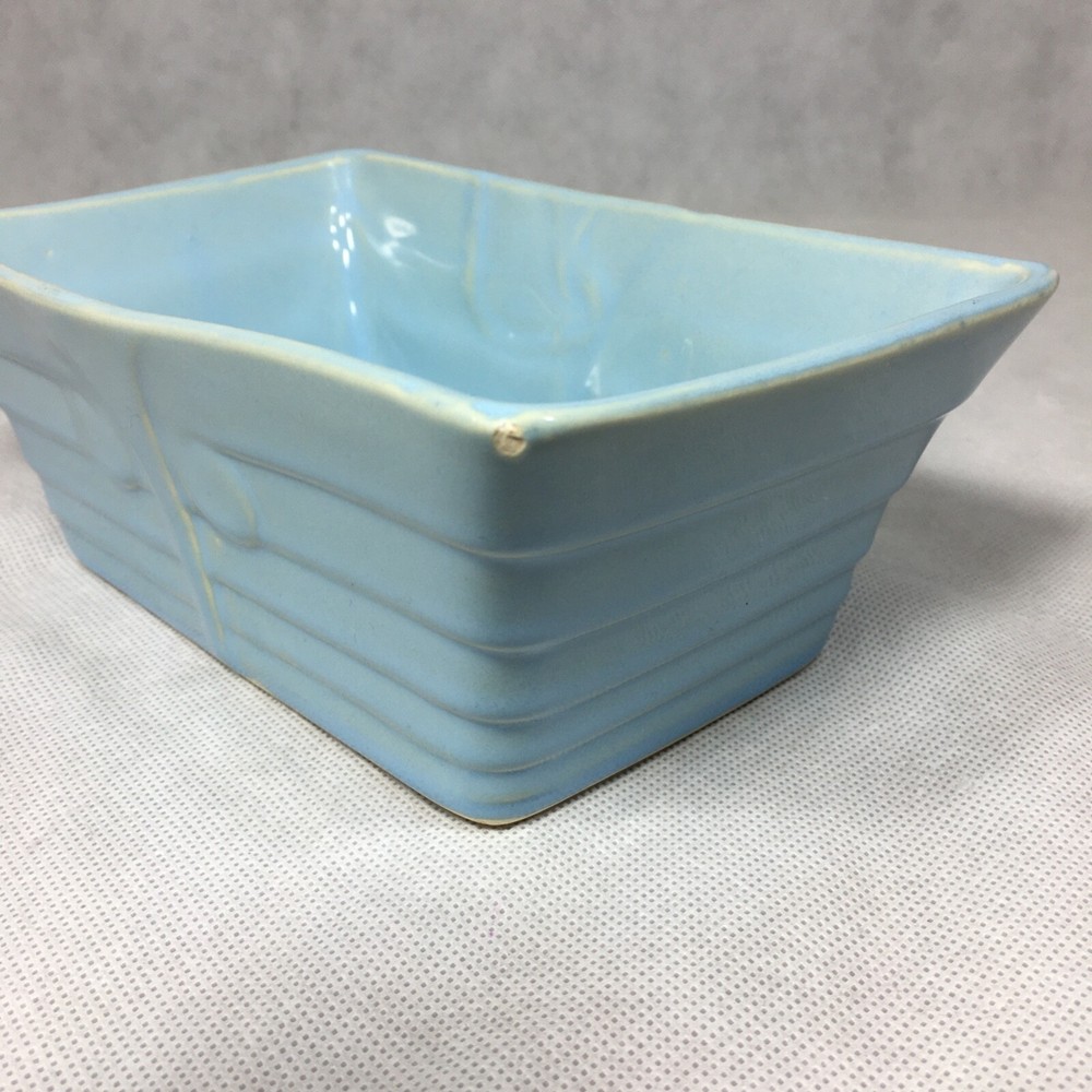 Ceramic Blue Rectangle Planter 8.25"