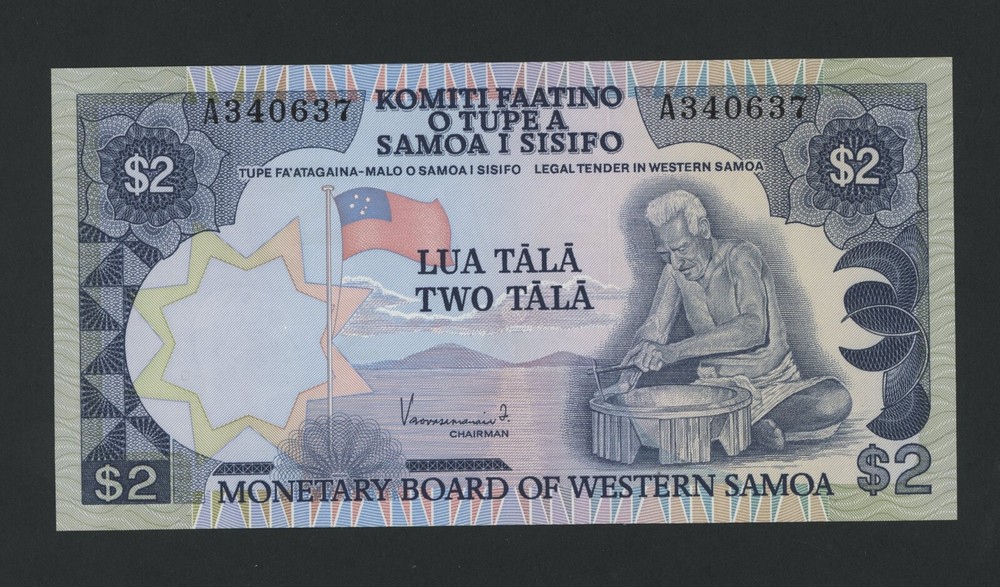 WESTERN SAMOA  2  TALA ( 1980 )   PICK # 20  UNC.