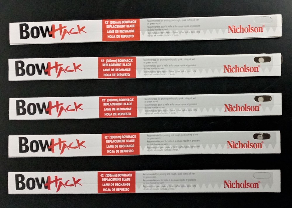 Nicholson 80814 12" BowHack Bow Saw Replacement Blade (5 Packs)