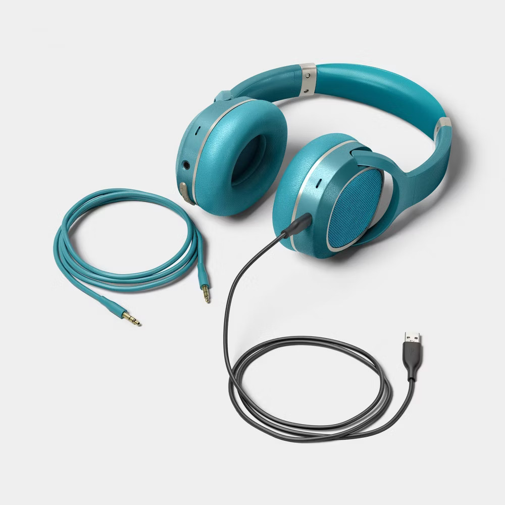 Active Noise Cancelling Wireless Bluetooth Over-Ear Headphones Deep Sage -