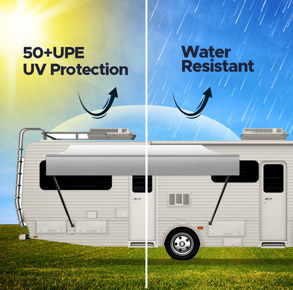 SunWave RV Awning Replacement Fabric 20' (Actual Width 19'2") Grey Fade