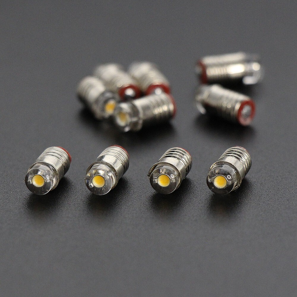 10pcs Warm White 5mm LED Screw Bulb E5 E5.5 12V HO TT N Scale E501