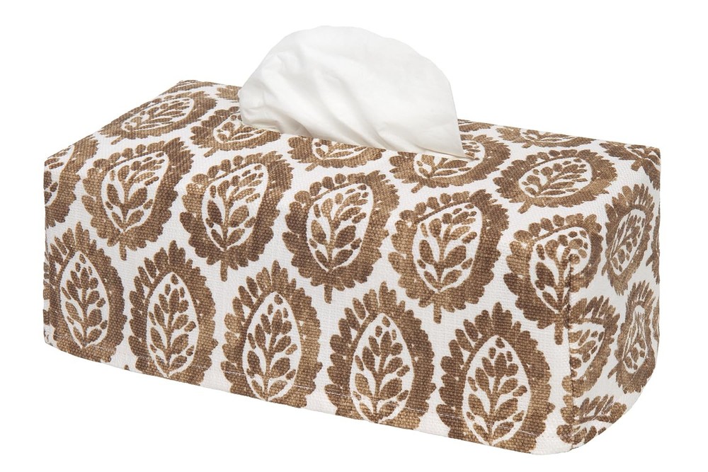 Fabric Tissue Box Cover, Tissue Holder Slipcover, Slips Over Rectangular Card...