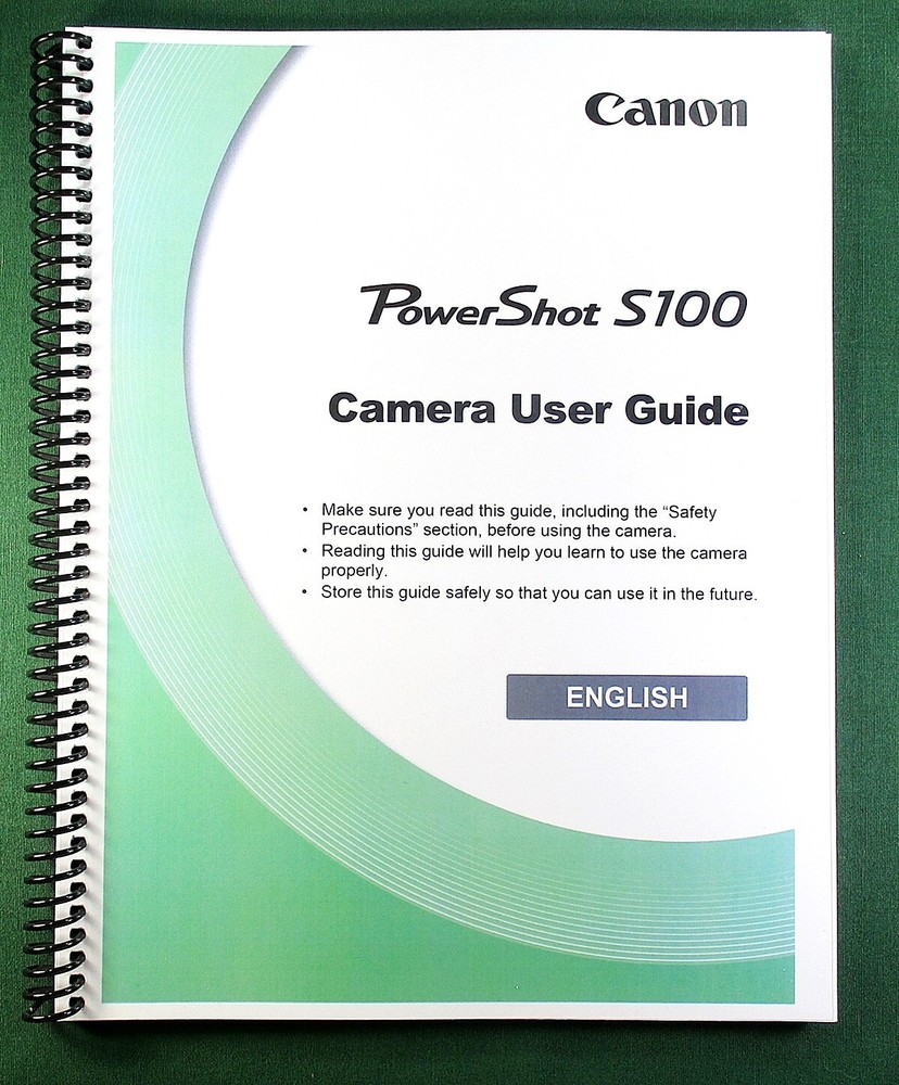 Canon Powershot S100 Instruction Manual: 236 Pages & Protective Covers
