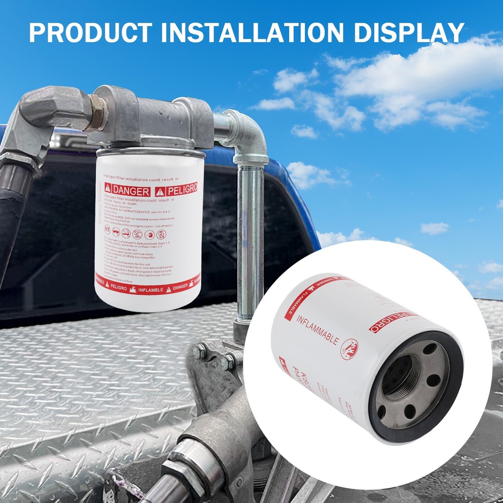 JDMSPEED 30 Micron Spin-on Fuel Filter Element, 25 GPM Gasoline Diesel