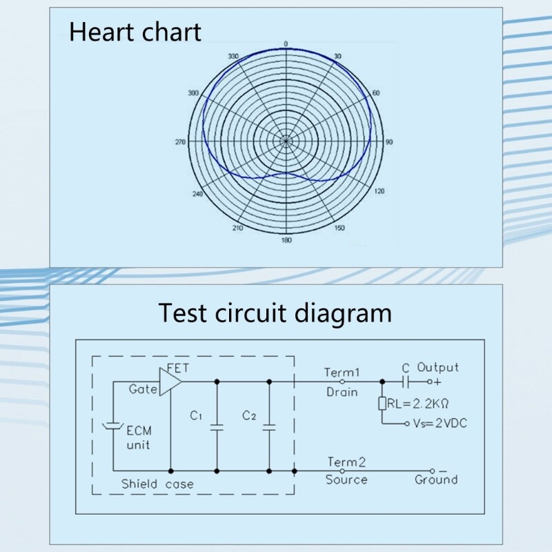 Electret Condenser Microphone Pickup for Studio Record Interferences Resistant