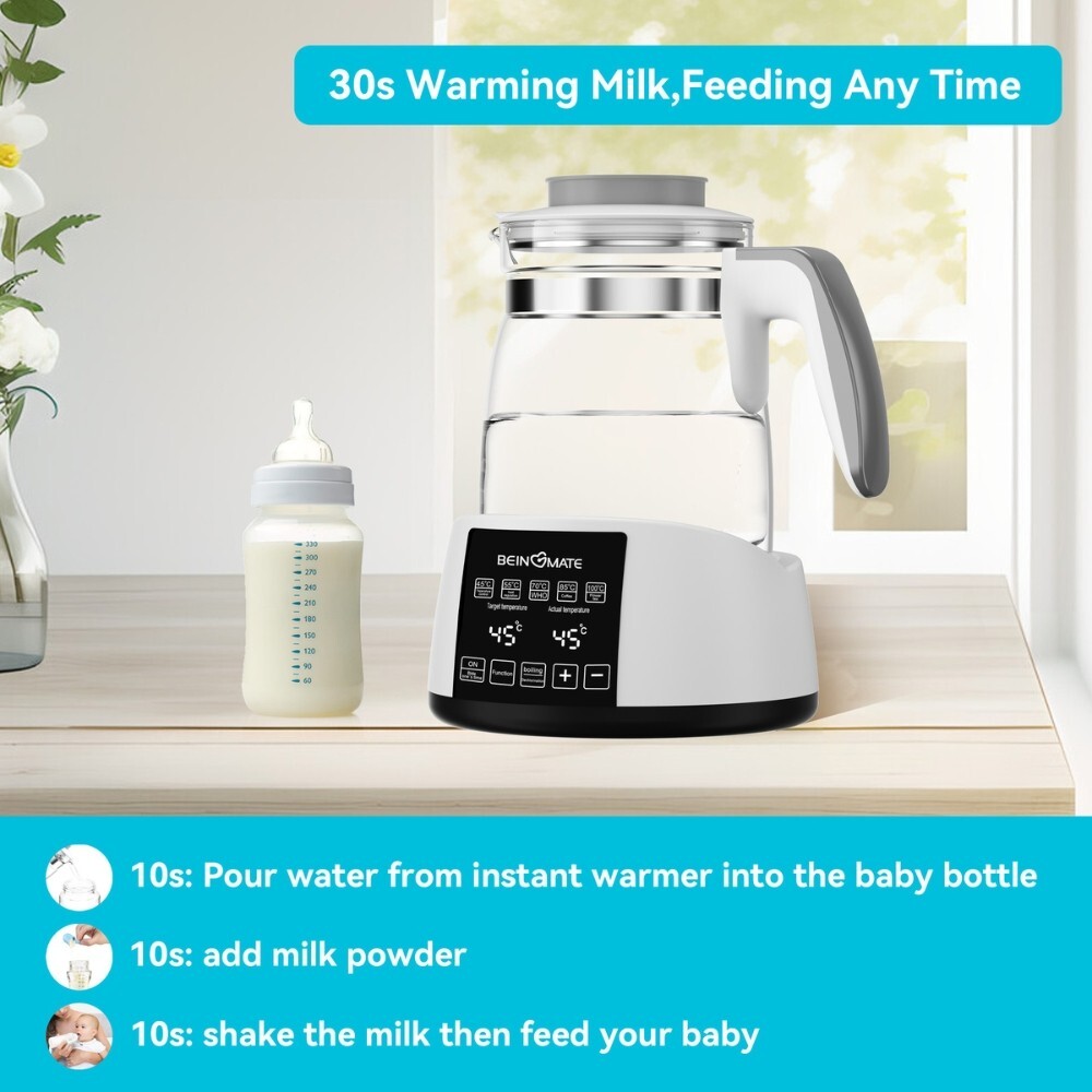 Smart Electric Kettle with Precise Temperature Control, 45-100°C Multi-Use, 1.5L