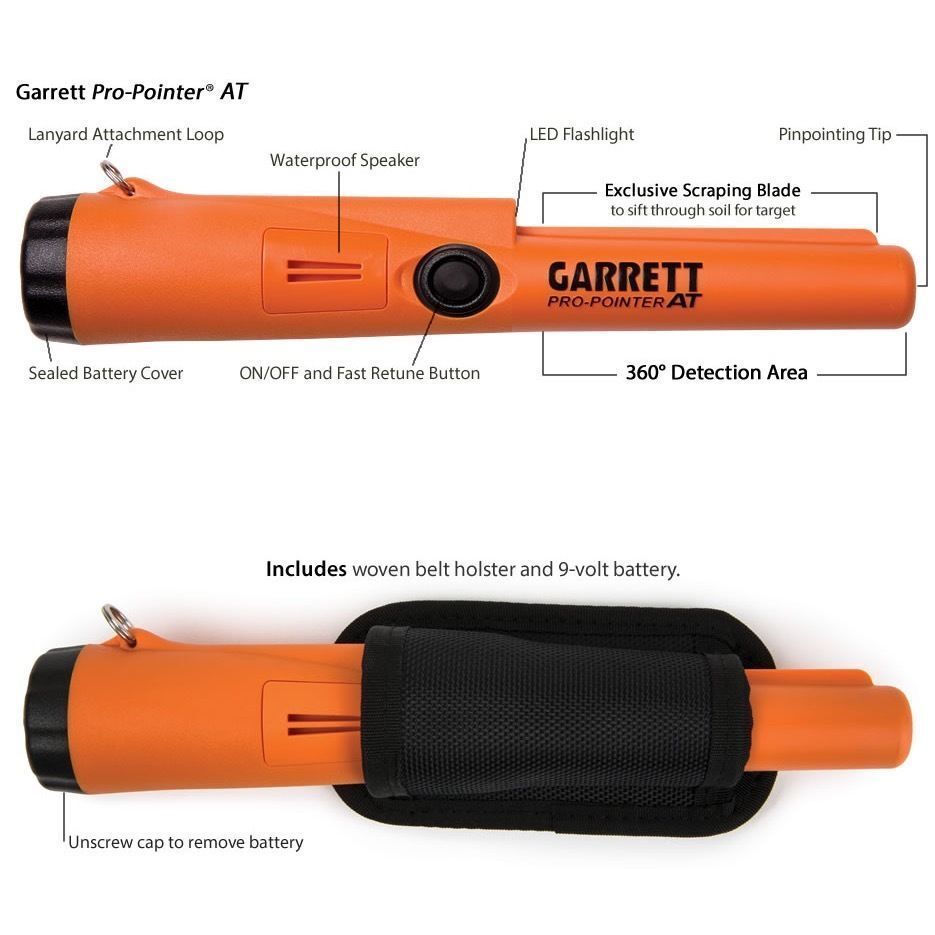 Garrett Pro Pointer AT Pinpointer w/Edge Digger, and All Terrain Dig Pouch