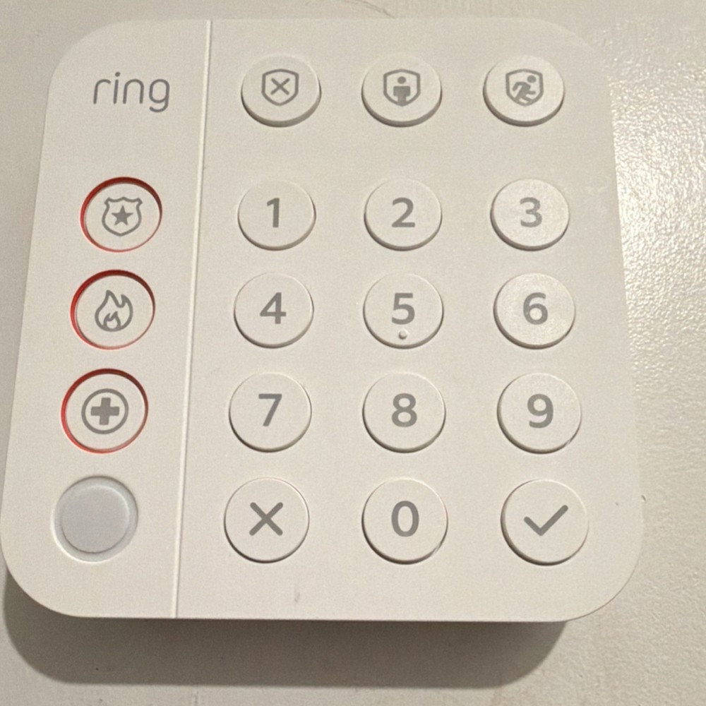 Ring Z-Wave Wireless Keypad Control Security System 4AK1S7-0EN0 White