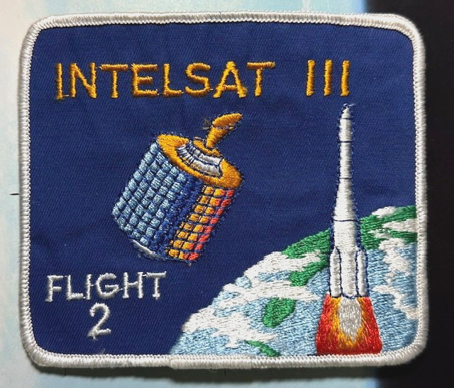 INTELSAT III FLIGHT 2 CLOTH BACK 4 X 5 PATCH