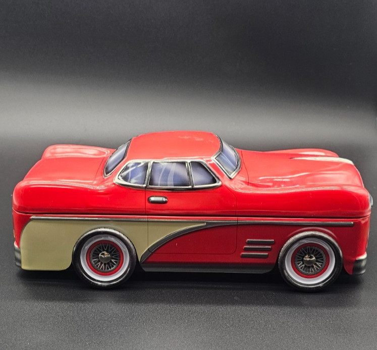 Vintage Silver Crane Co. Red Classic Tin Car