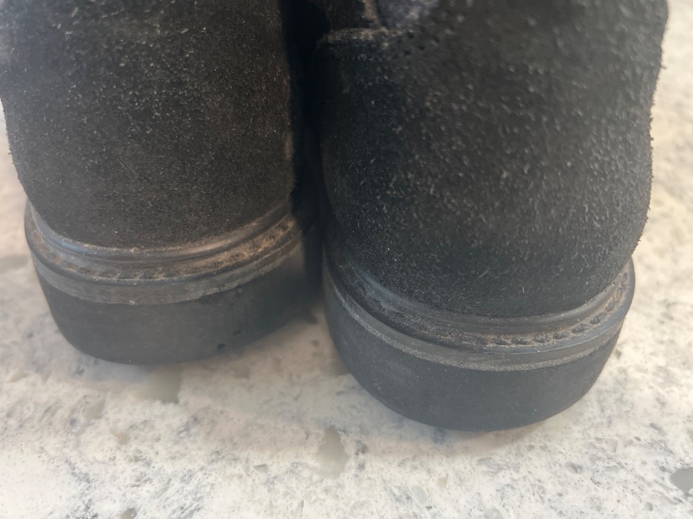 size 10.5 black suede Mack work boots.