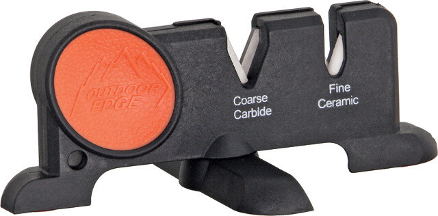 Outdoor Edge Sharp-X 2 Step Sharpener SX-100 4" x 1 3/4". Black composition cons