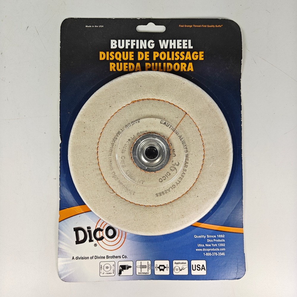 3 Pack Dico Cotton Medium Cushion Buffing Wheel #36 6" 7000186