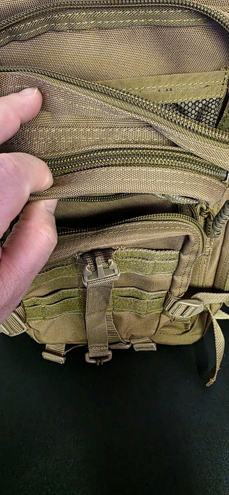 Flying Circle Military Backpack Desert Tan Molle Chain iPad Protector