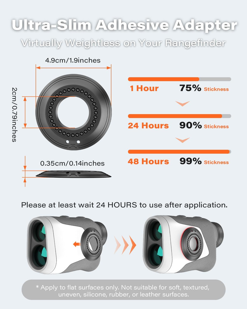 A2C Magnetic Range Finder Holder One-Lock Golf Rangefinder Mount