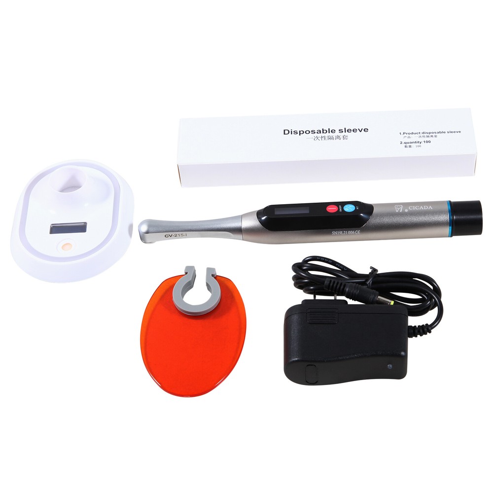 Dental LED Curing Light Wireless 1 Second Cure Lamp Wide Spectrum Max Intensity