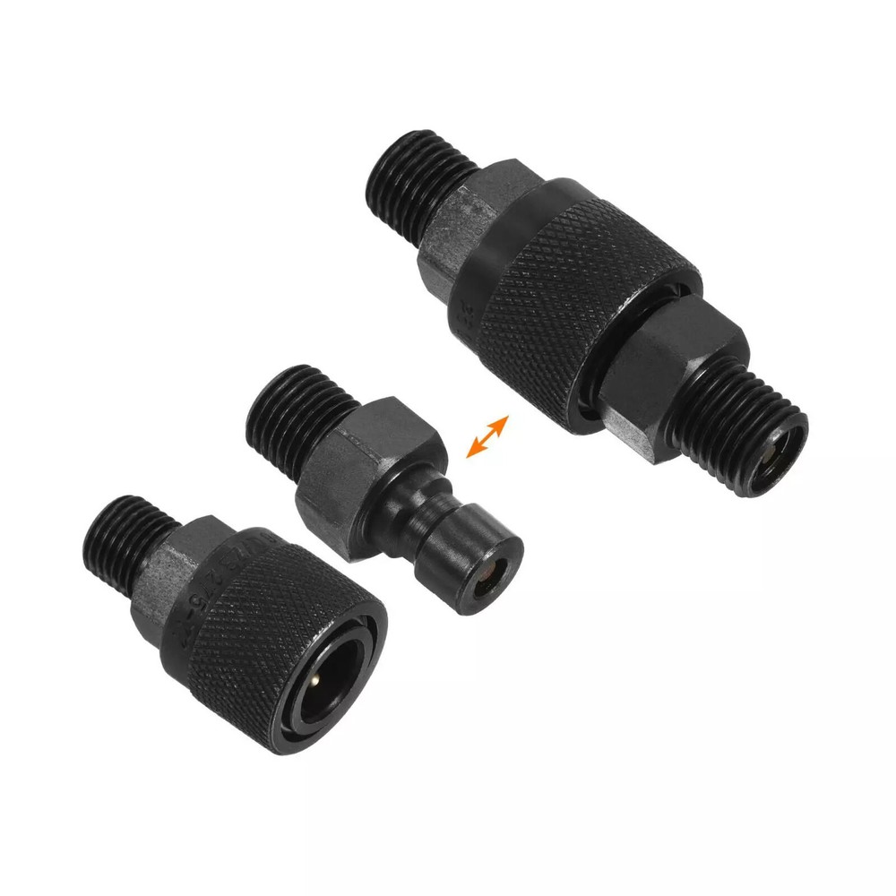 Hydraulic Quick Connect Coupler Set M14 x1.5mm Male Pipe Fitting Black.