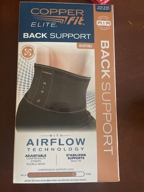 Copper Fit Elite Back Support With Air Flow Back Brace One Size