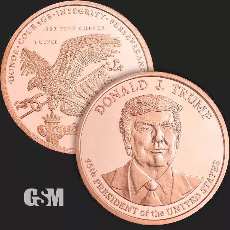 1 oz Copper Round  GSM Trump