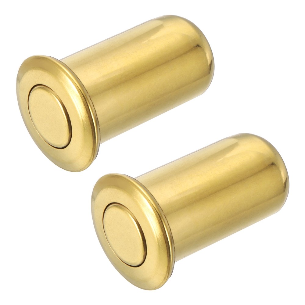 2PCS 0.51" Door Latch Dust Protector, Dust-Proof Sliding Lock Insert, Gold