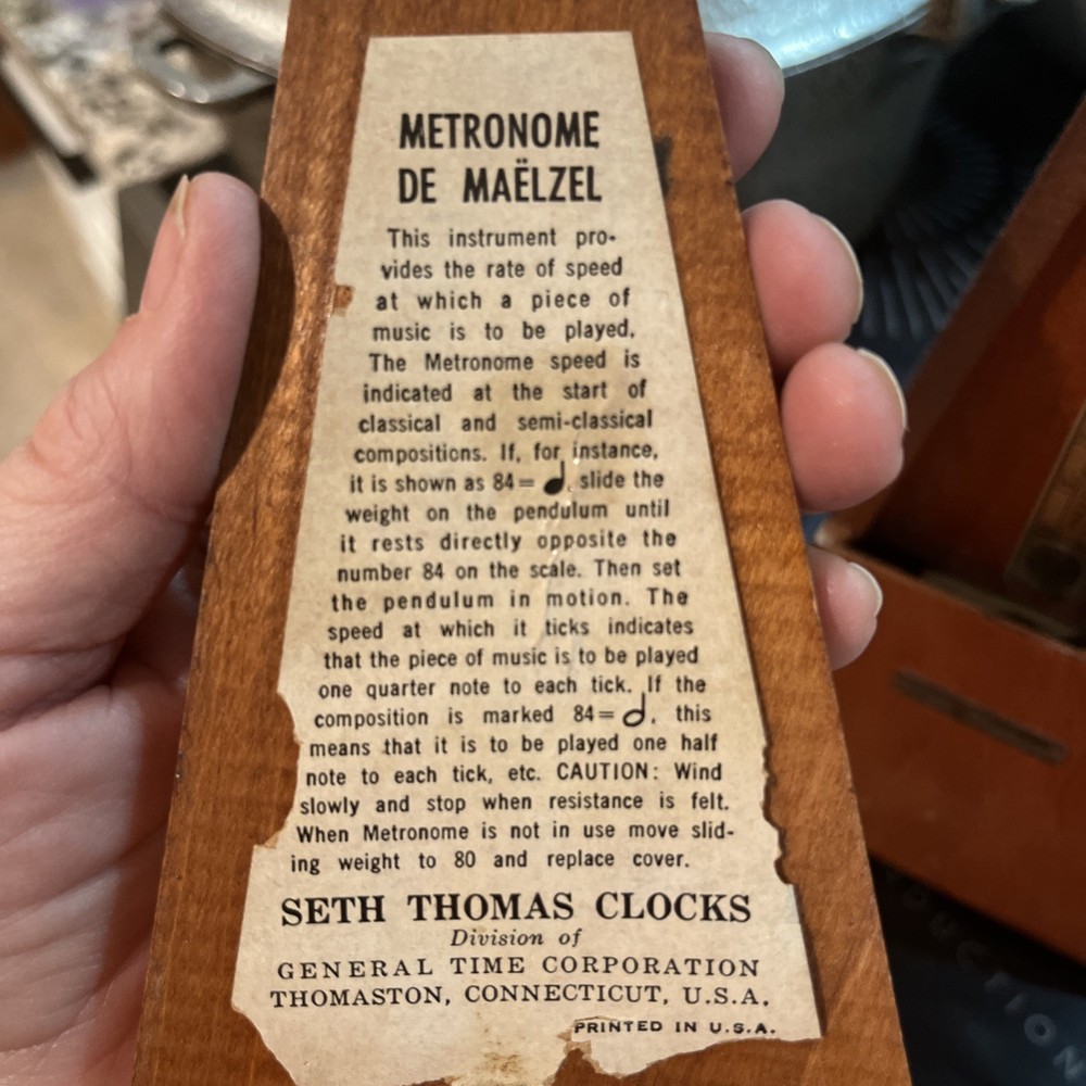 Vintage Seth Thomas Metronome