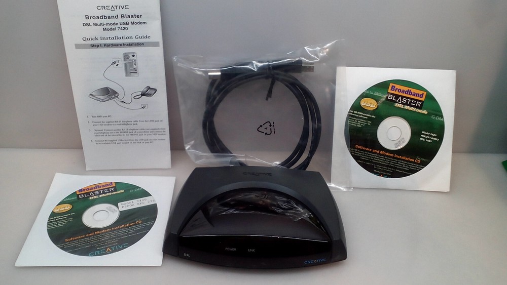 Creative Broadband Blaster DSL Multi-mode USB Modem 7420 Free Shipping