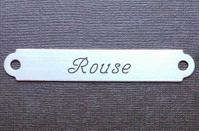 SADDLE PLATE 2 1/2" x 3/8" Custom Engraved Solid Nickel Silver Bridle or Brow
