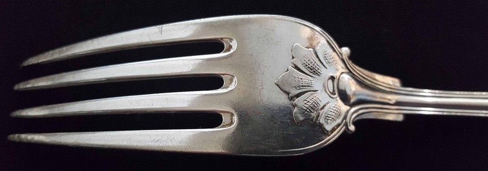COHR Silver Place Fork Engraved Vintage Antique