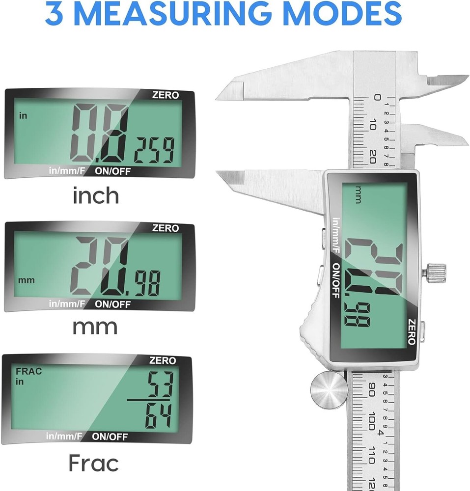 Precise Digital Caliper - Multi-functional Measuring Tool - Extra Screen