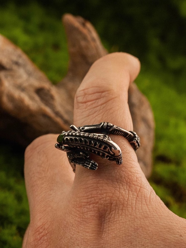 hangsworld dark fine three-dimensional exaggerated irregular retro ring
