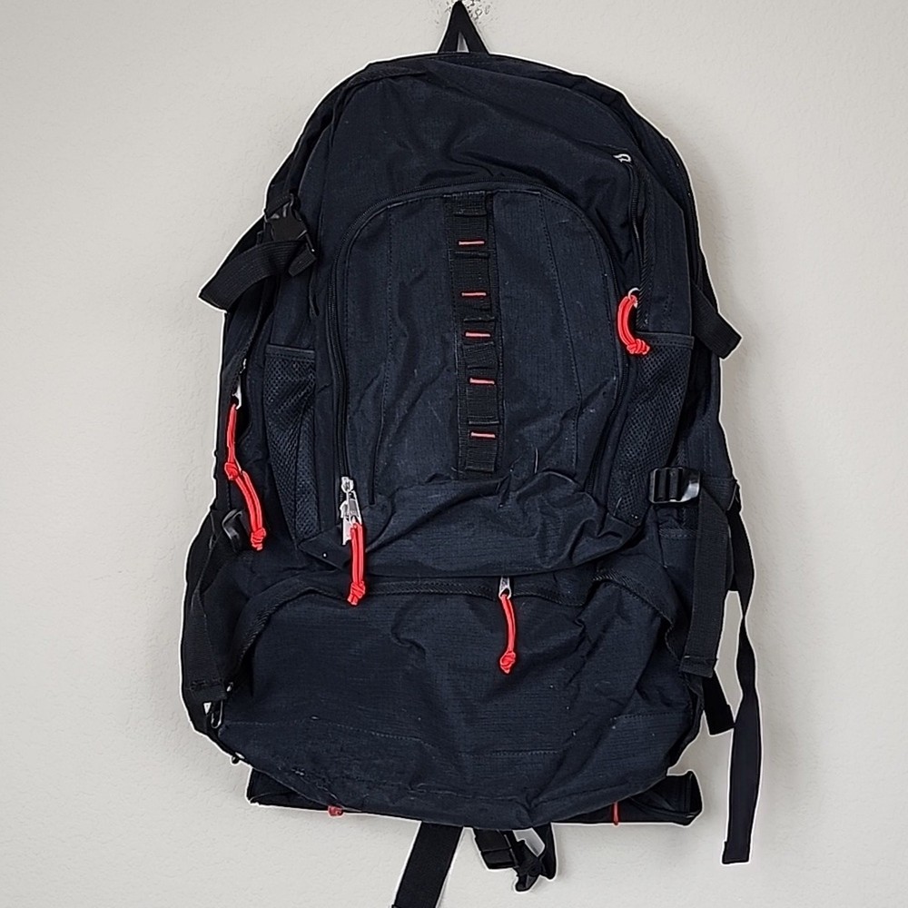 Black Vintage TCM Hiking Camping Backpack