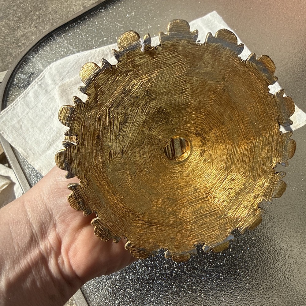 VTG Gold Toned CHERUB VANITY 2-SIDED MIRROR
