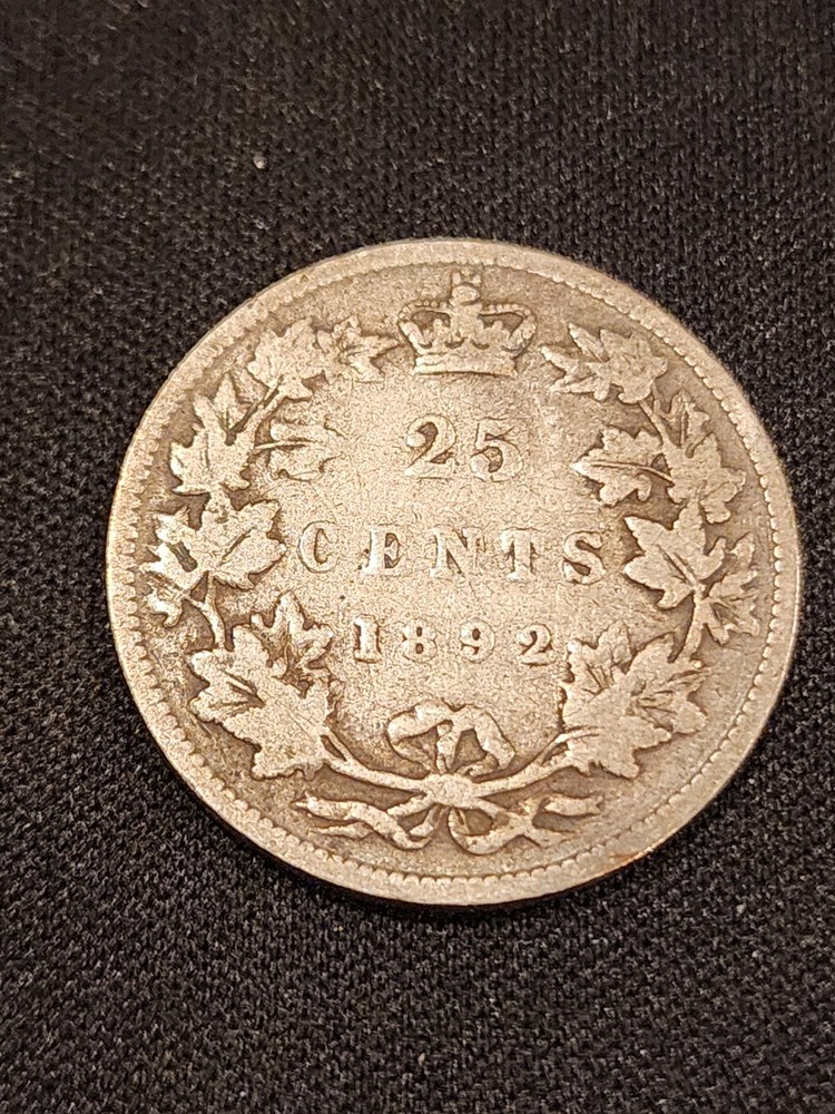 1892 Canada 25 Cents Silver Coin