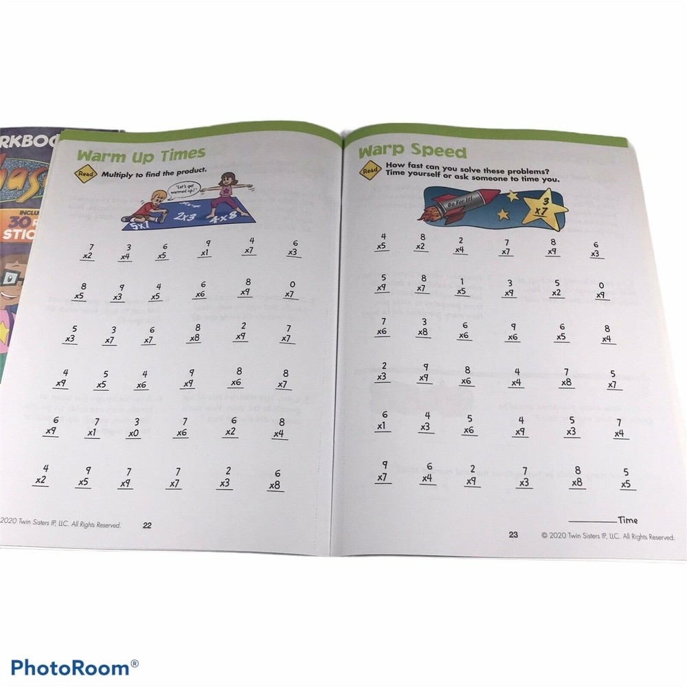 2-Pack Cyberchase/Multiplication Grades 2-3 Workbooks New