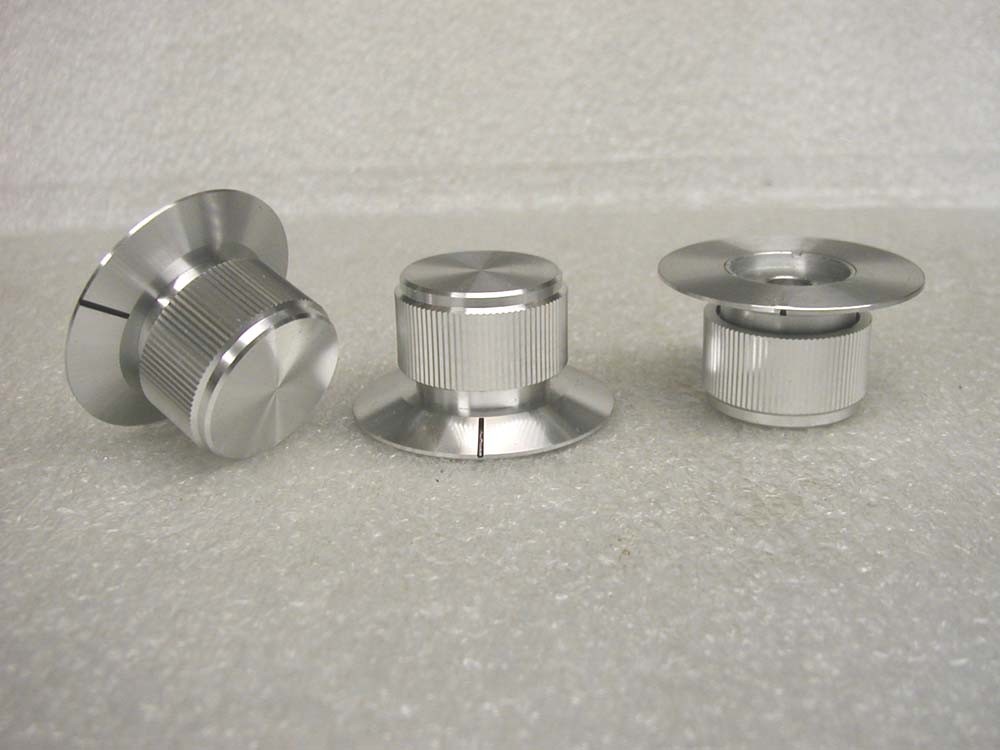 HIGH QUALITY SOLID ALUMINUM CONTROL KNOBS 1/4 HOLE  - 2 pcs