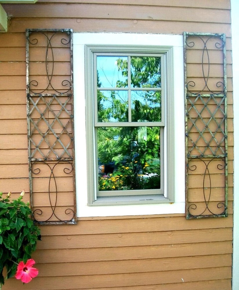 59" Tall Single Skyview Exterior Wrought Iron Window Shutter
