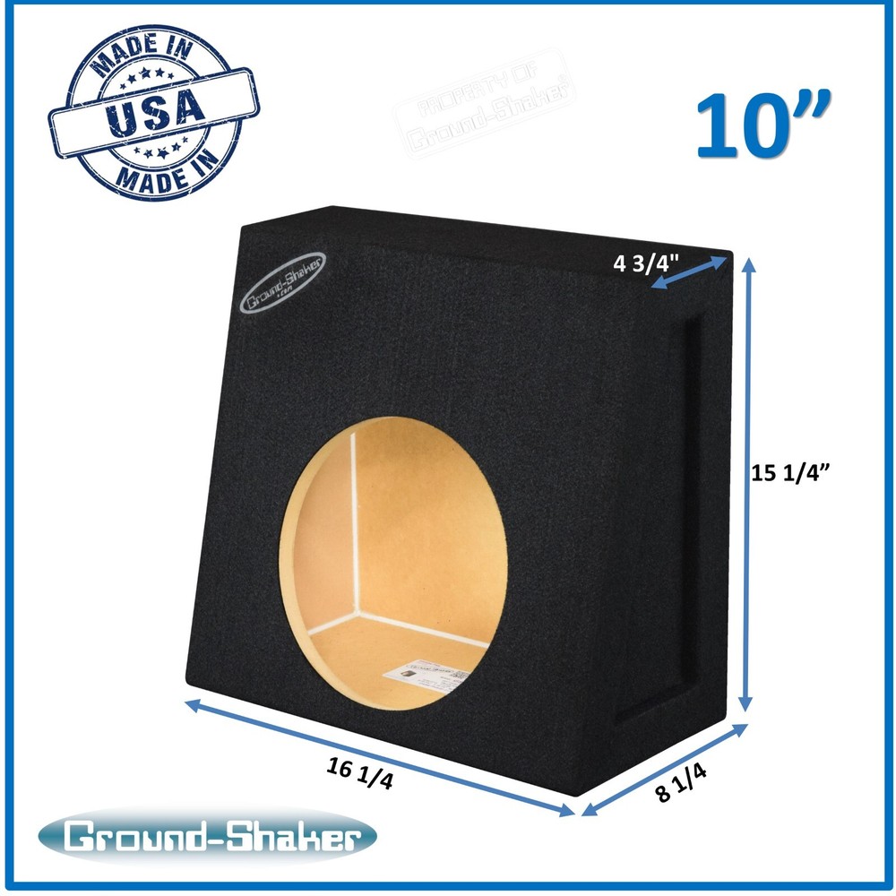 10" Single Sealed Sub Box Subwoofer Enclosure For Regular Cab Trucks
