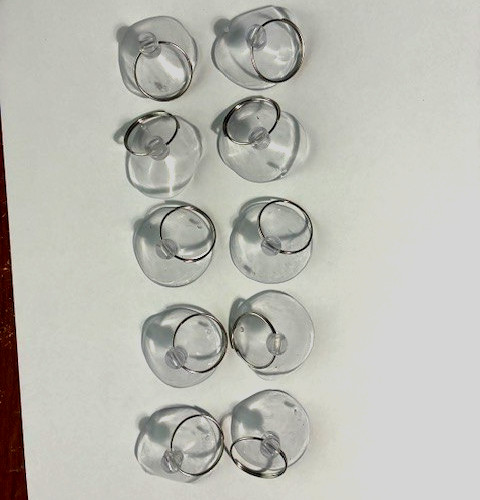 1.5" inch Suction Cups with Split Ring 10 Pack