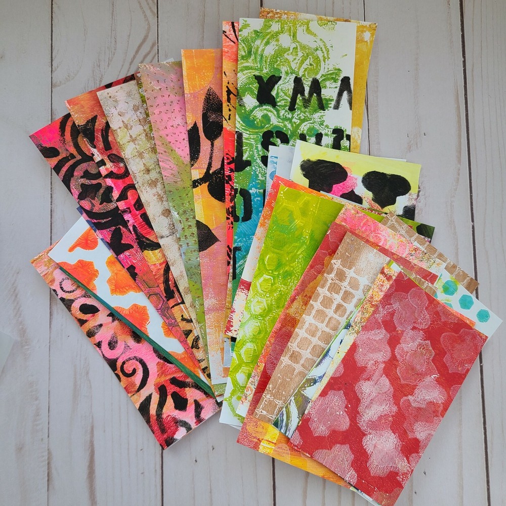Hand Painted Collage Paper