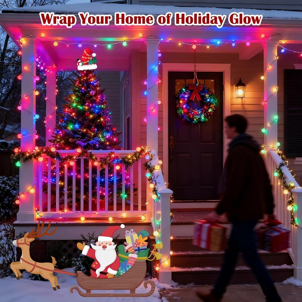Elegant 33FT 100LED Christmas String Lights - Remote & Timer Function Included