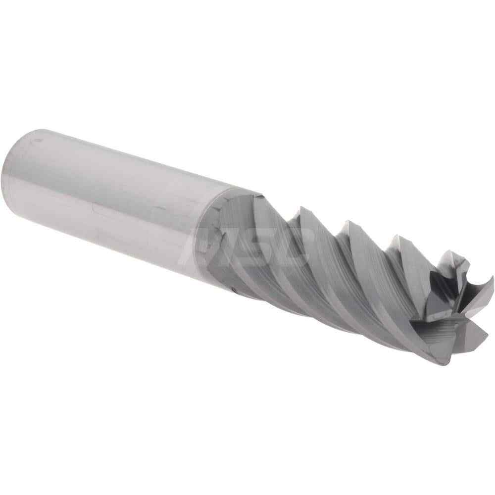 Accupro 1/2" Diam 5 Flute Single End Solid Carbide 0.03" Corner Radius End Mi...