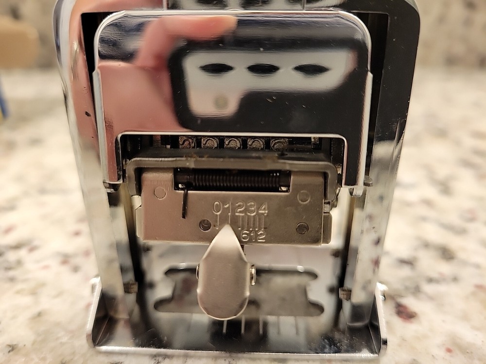Rogers Automatic Numbering Hand Stamp Punch Machine Model 04213 with Box