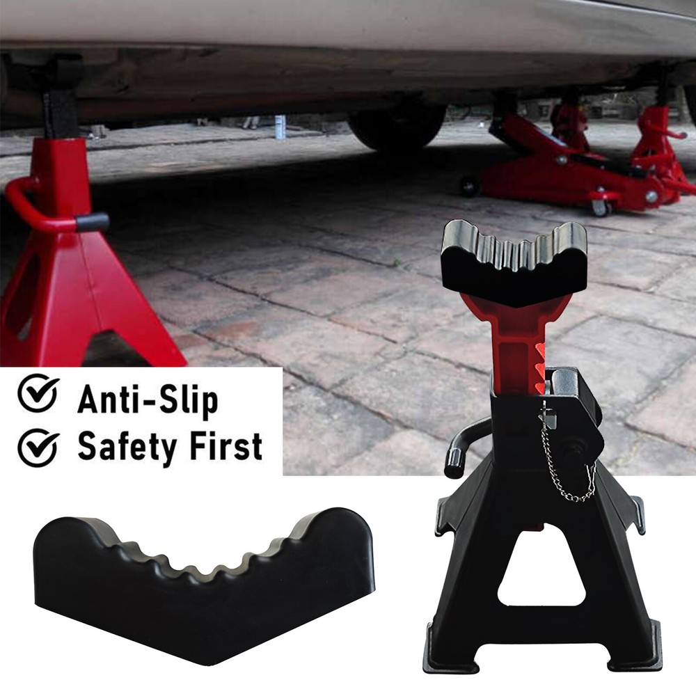 6Ton Rubber Axle Jack Pad Jack Stand Pad Adapter Frame Rail Lifting Protector x2
