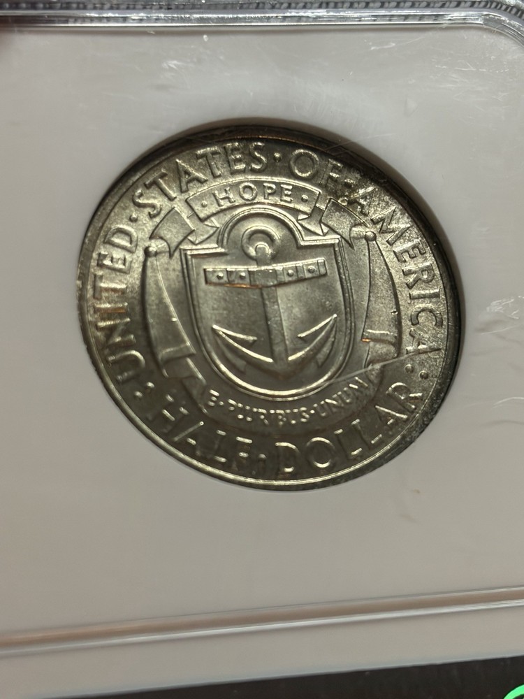 1936 RHODE ISLAND COMMEMORATIVE HALF DOLLAR NGC MS65