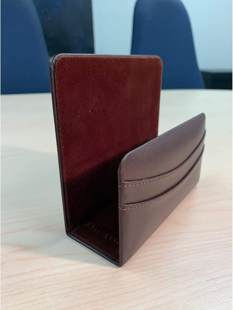 Chocolate Brown Leather Letter Holder