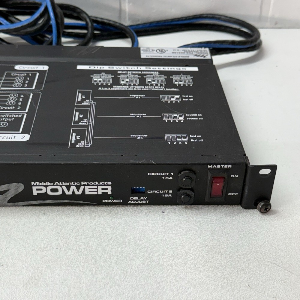 Middle Atlantic PDS-2X315R 15A 6-Step Rackmount Power Sequencer / PDU