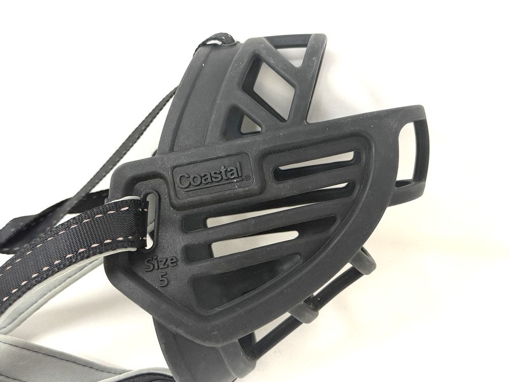 Coastal Soft Basket Dog Muzzle Size 5 Black Adjustable for Medium Large Breeds
